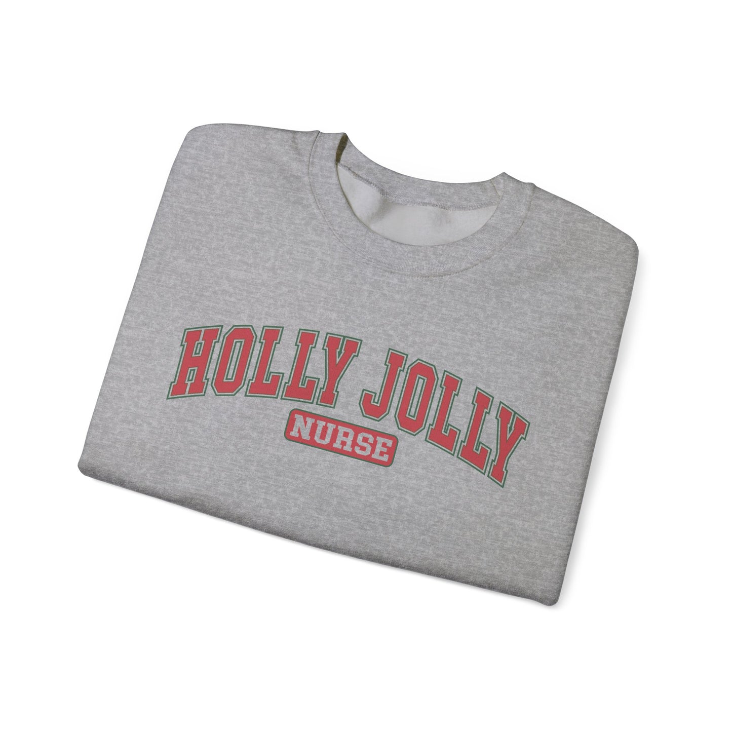 Holly Jolly Nurse Fleece Crewneck Sweatshirt