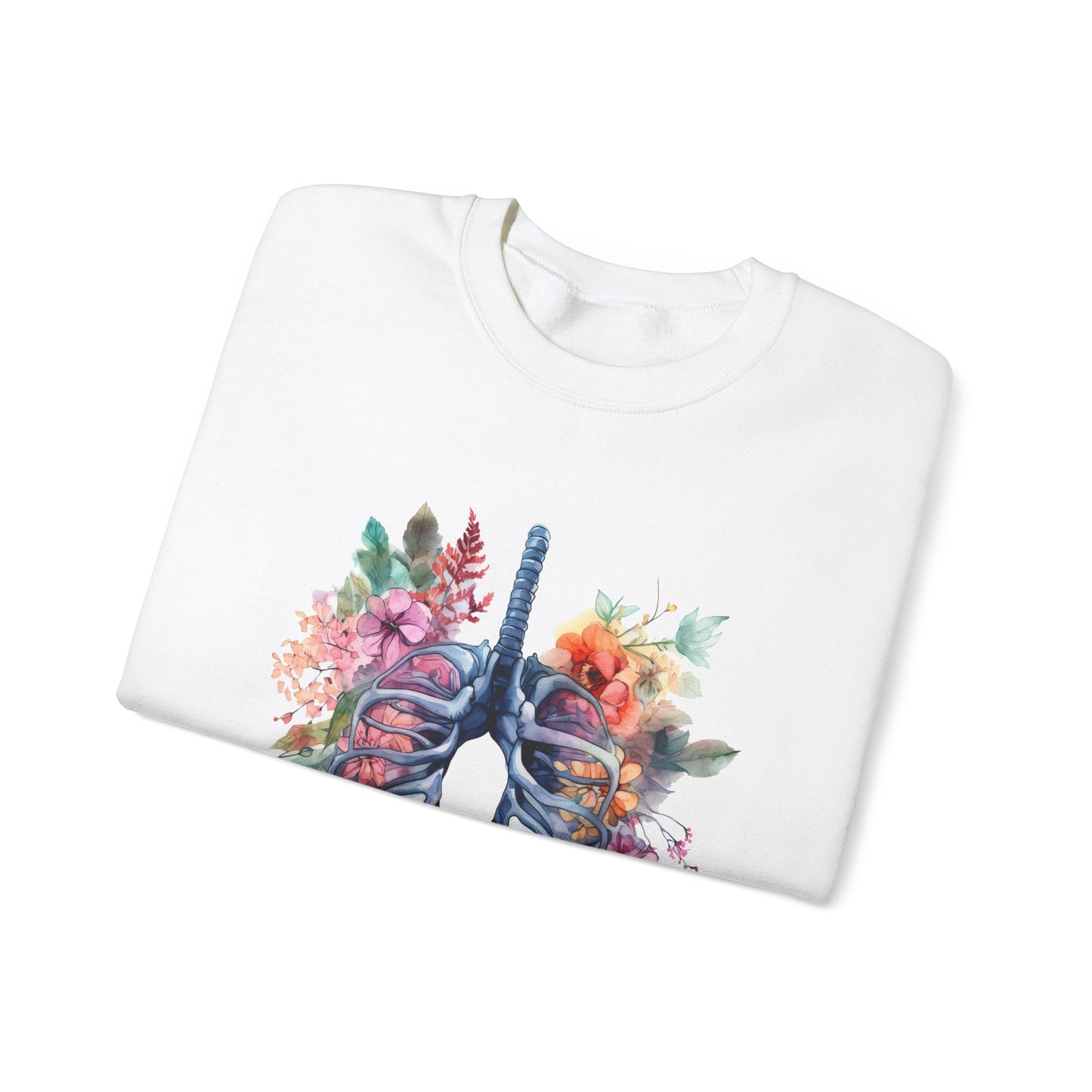 Flower Lungs - Unisex Midweight Softstyle Fleece Crewneck Sweatshirt