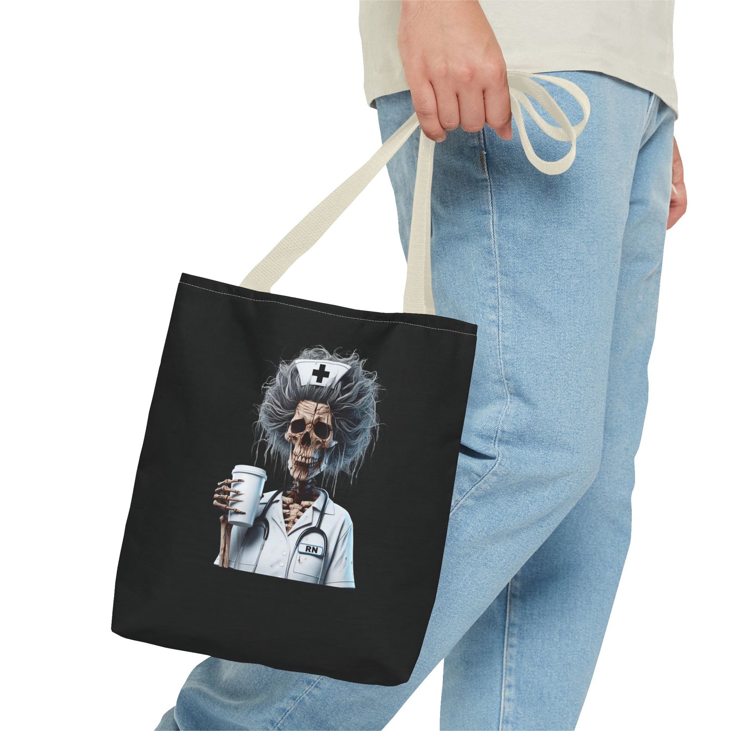 Skeleton Nurse Tote Bag