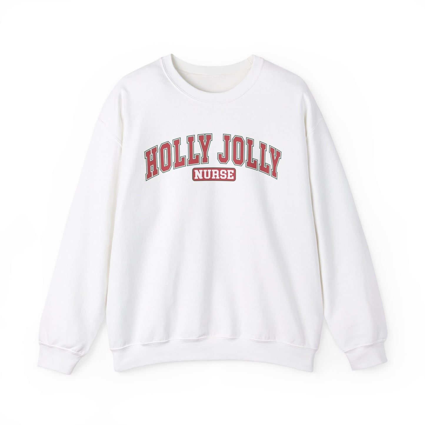 Holly Jolly Nurse Fleece Crewneck Sweatshirt