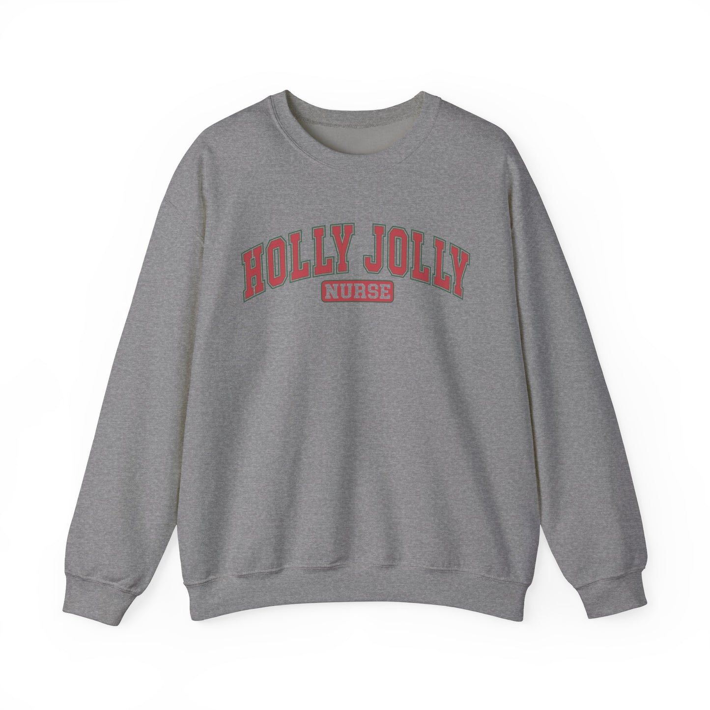 Holly Jolly Nurse Fleece Crewneck Sweatshirt
