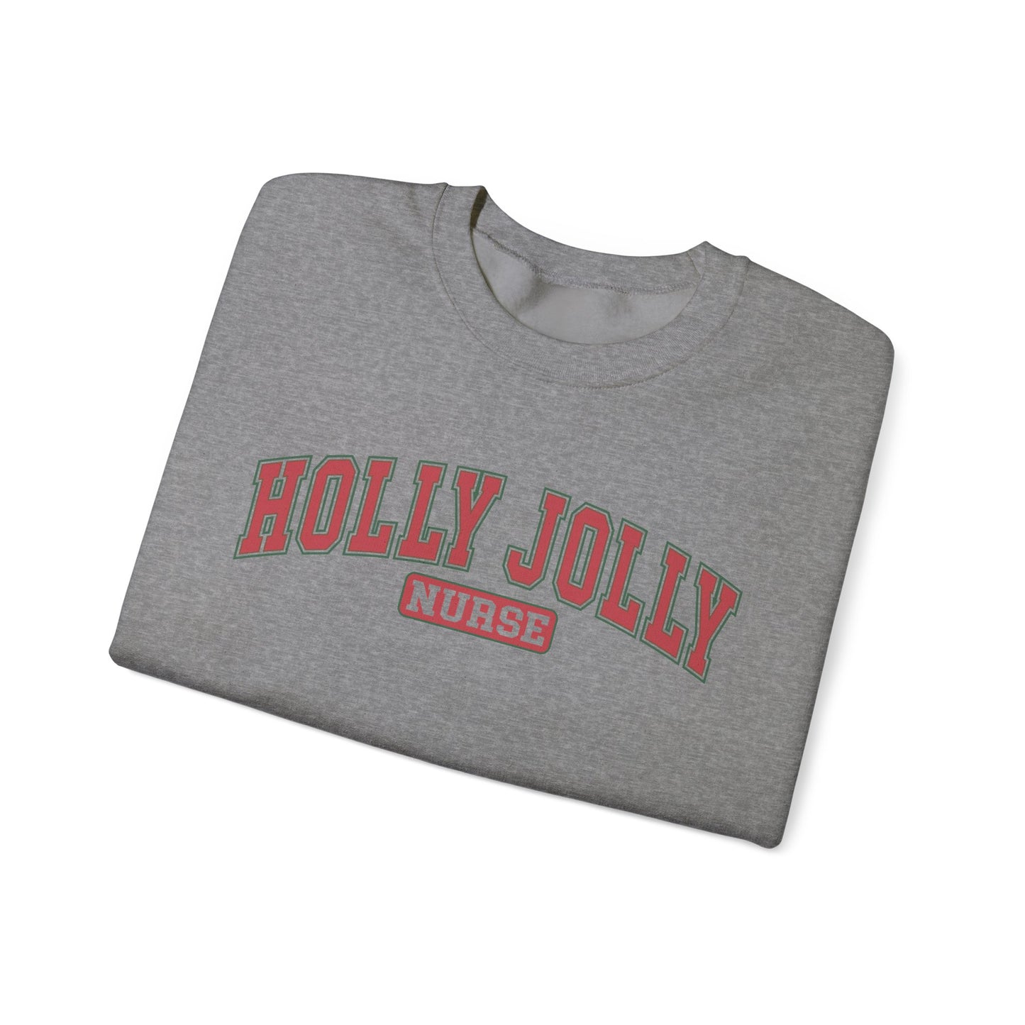 Holly Jolly Nurse Fleece Crewneck Sweatshirt
