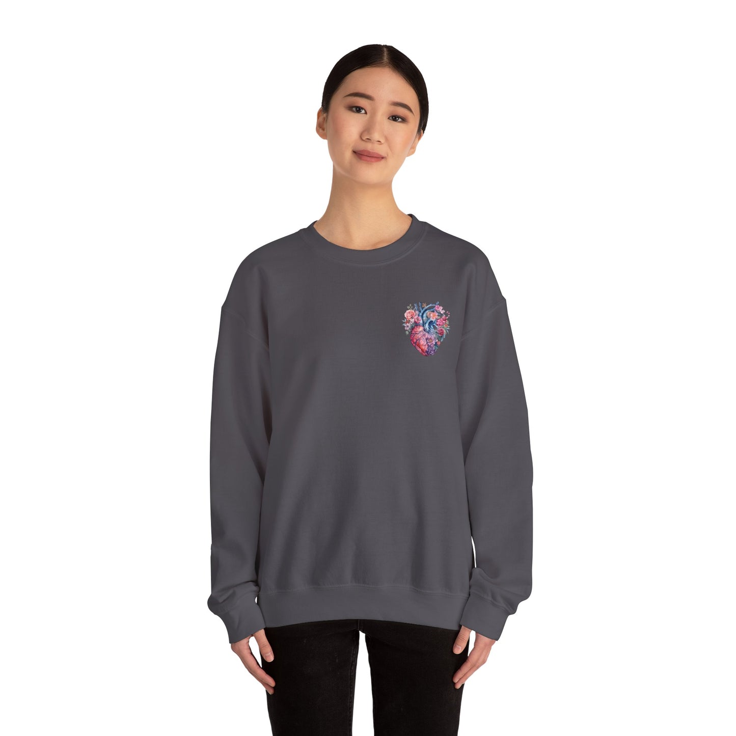 Heart - Unisex Midweight Softstyle Fleece Crewneck Sweatshirt