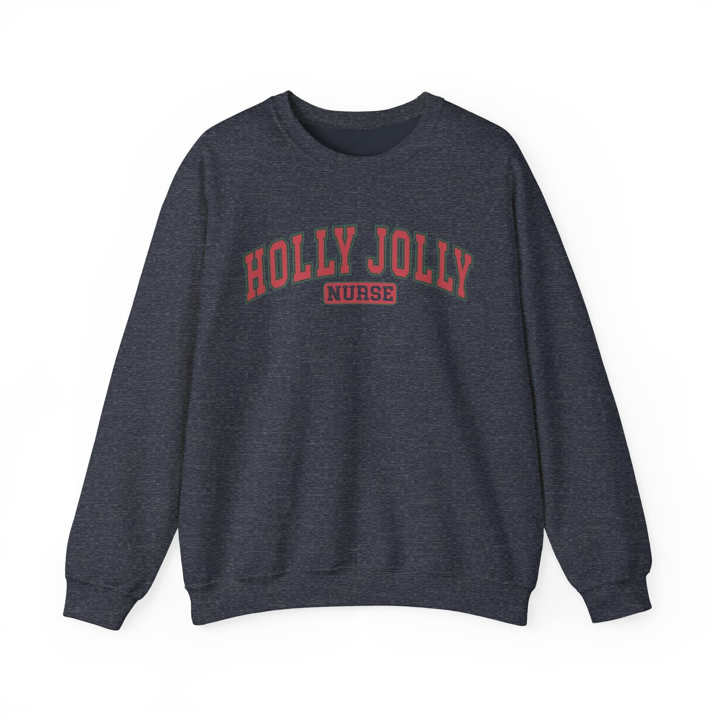 Holly Jolly Nurse Fleece Crewneck Sweatshirt