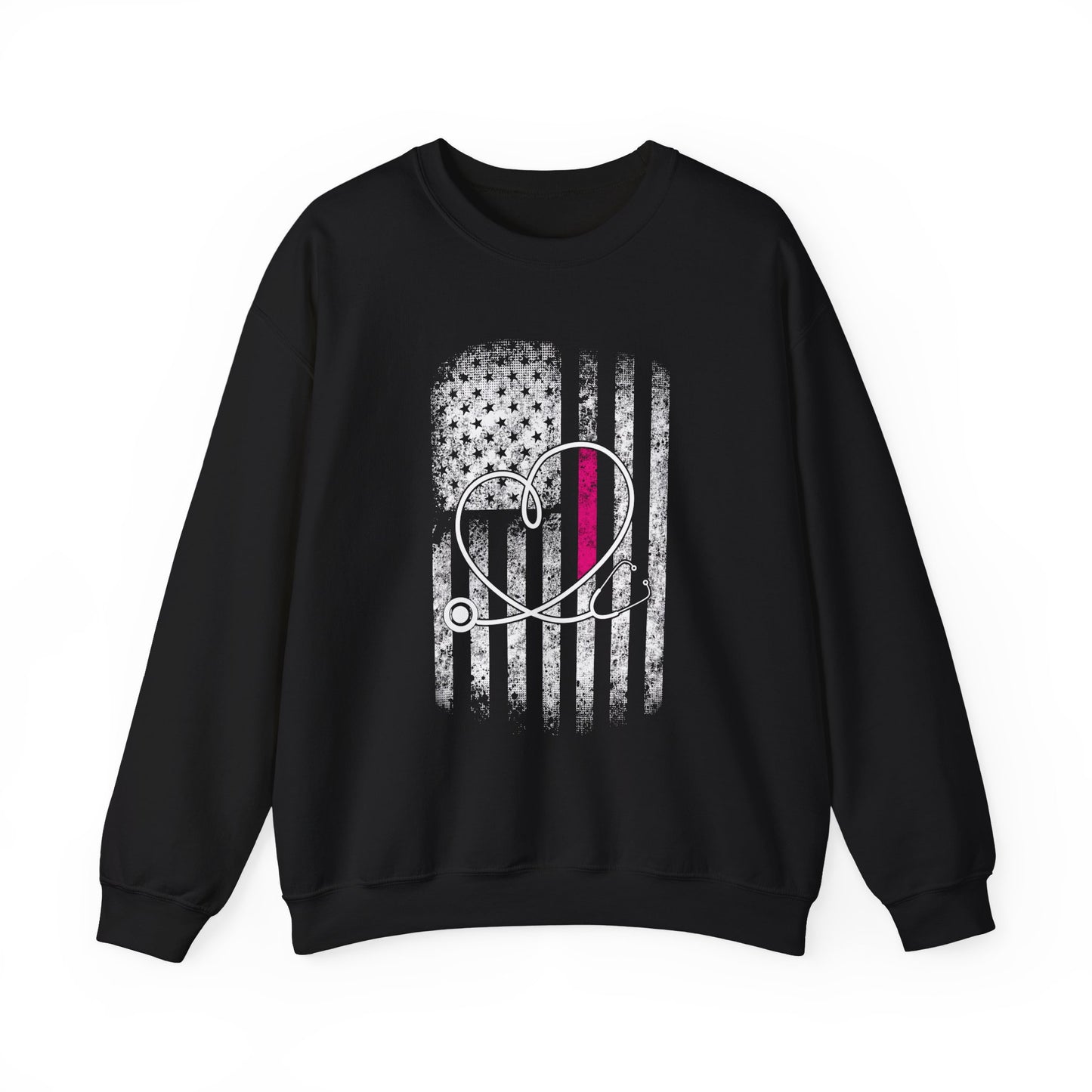 Flag/Stethoscope Crewneck Sweatshirt