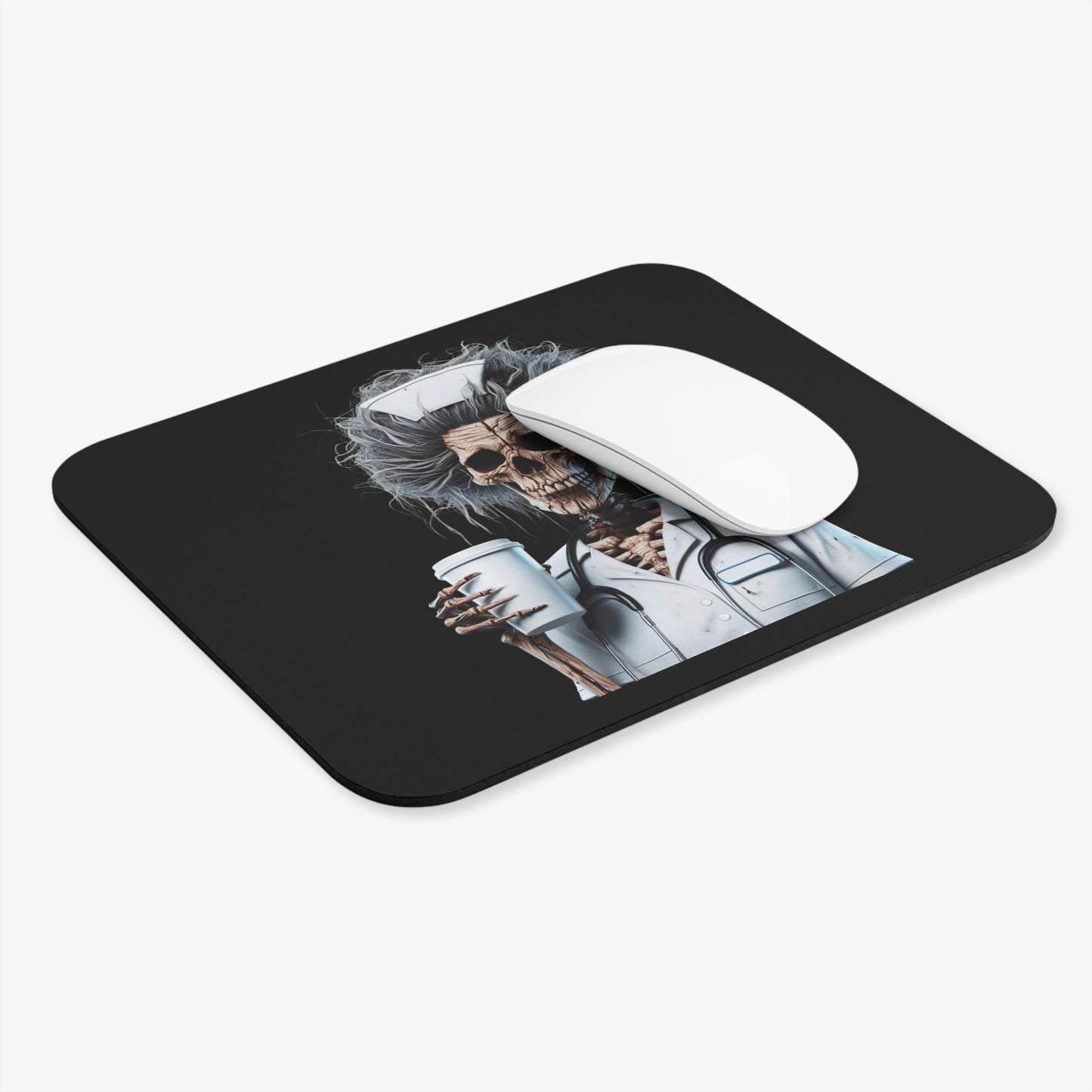 Skeleton Nurse Mouse Pad
