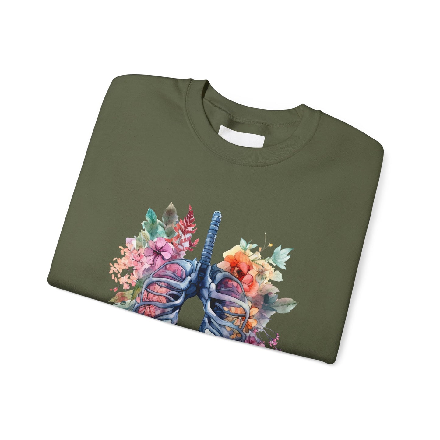 Flower Lungs - Unisex Midweight Softstyle Fleece Crewneck Sweatshirt