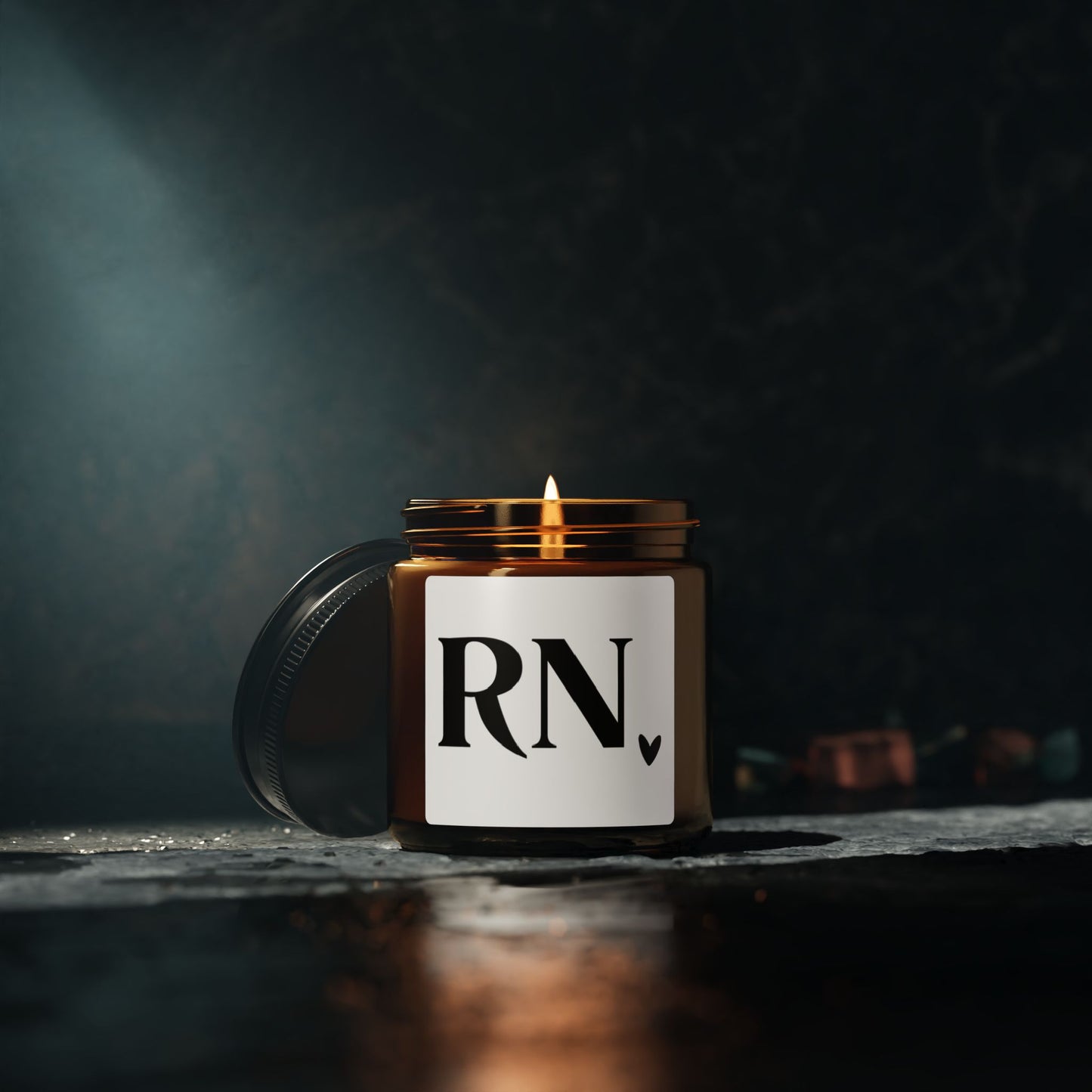 Scented Soy Candle with Custom RN Design – Perfect for Relaxation and Gifting