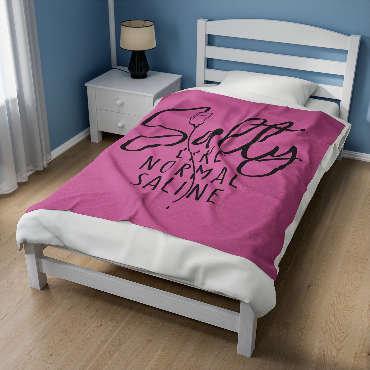 Salty Like Normal Saline Velveteen Plush Blanket