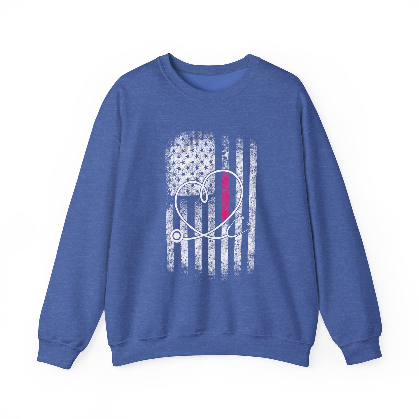 Flag/Stethoscope Crewneck Sweatshirt