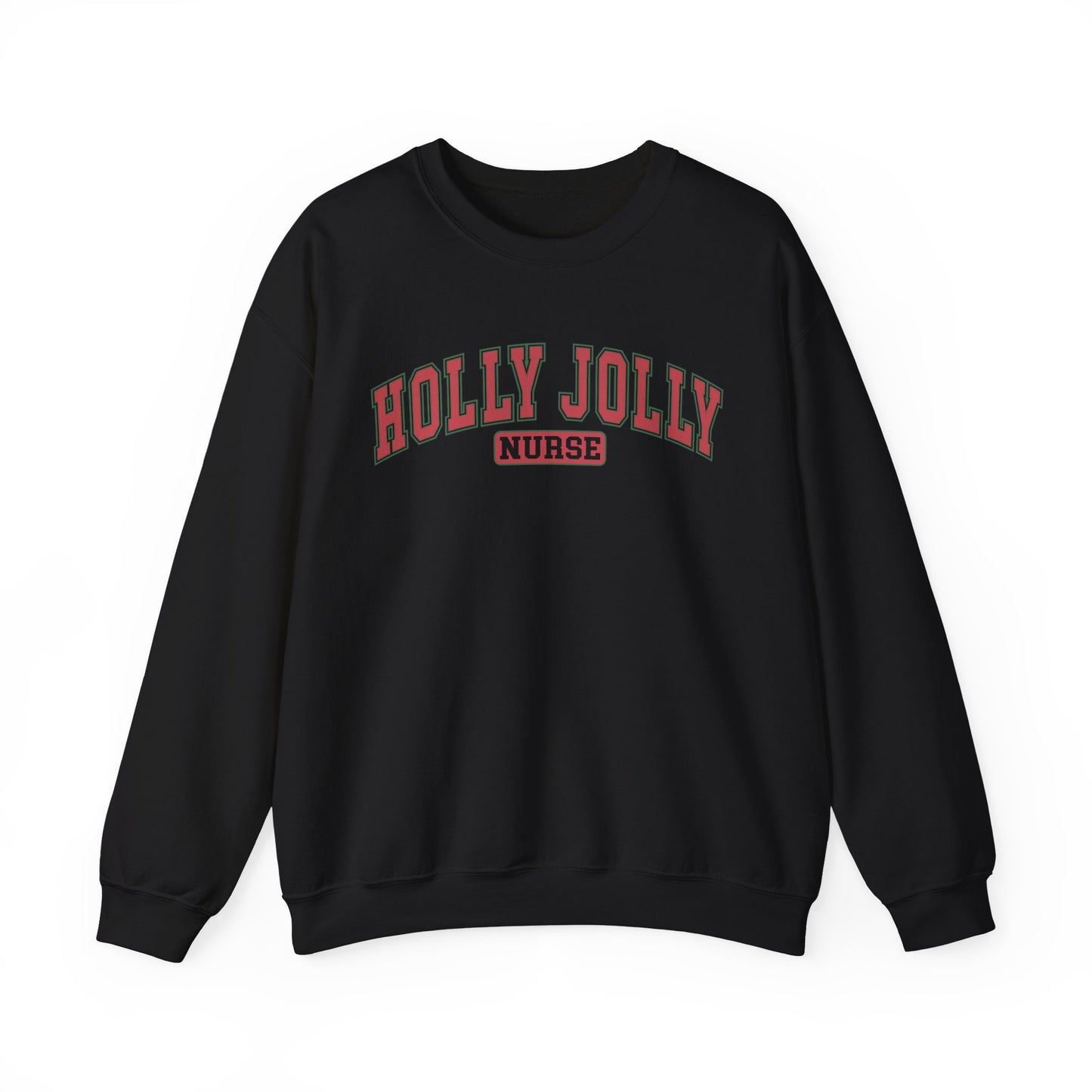 Holly Jolly Nurse Fleece Crewneck Sweatshirt