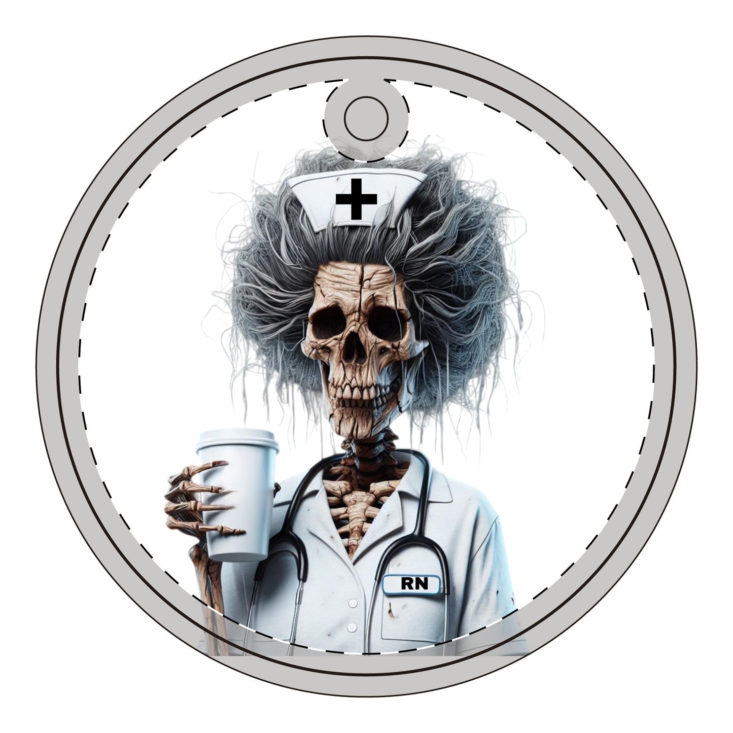 Skeleton Nurse - Acrylic Ornament