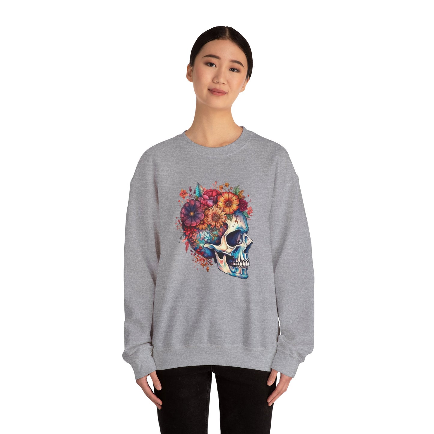 Skull - Unisex Midweight Softstyle Fleece Crewneck Sweatshirt