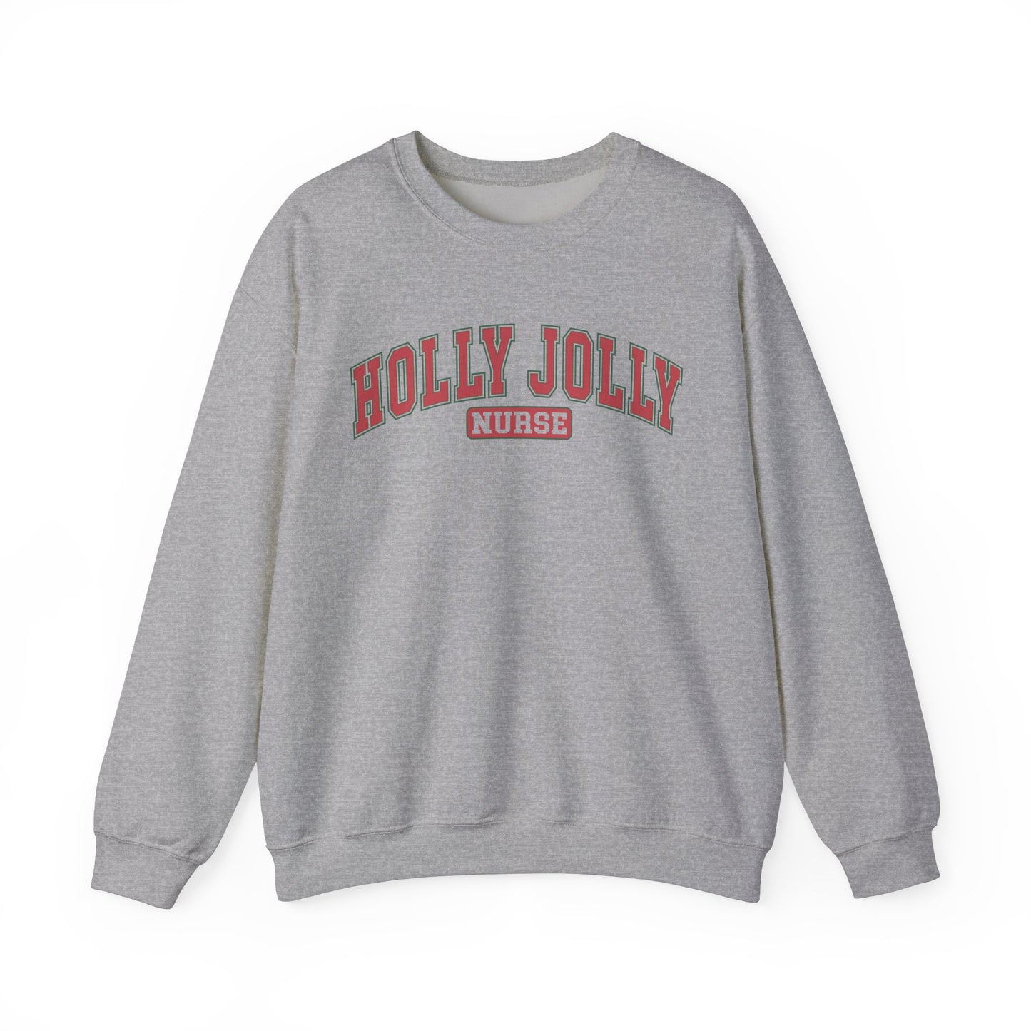 Holly Jolly Nurse Fleece Crewneck Sweatshirt