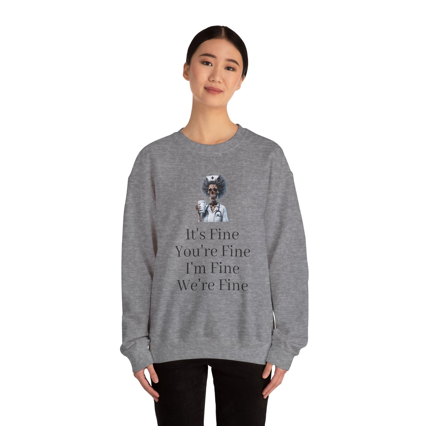 Skeleton Nurse Crewneck Sweatshirt