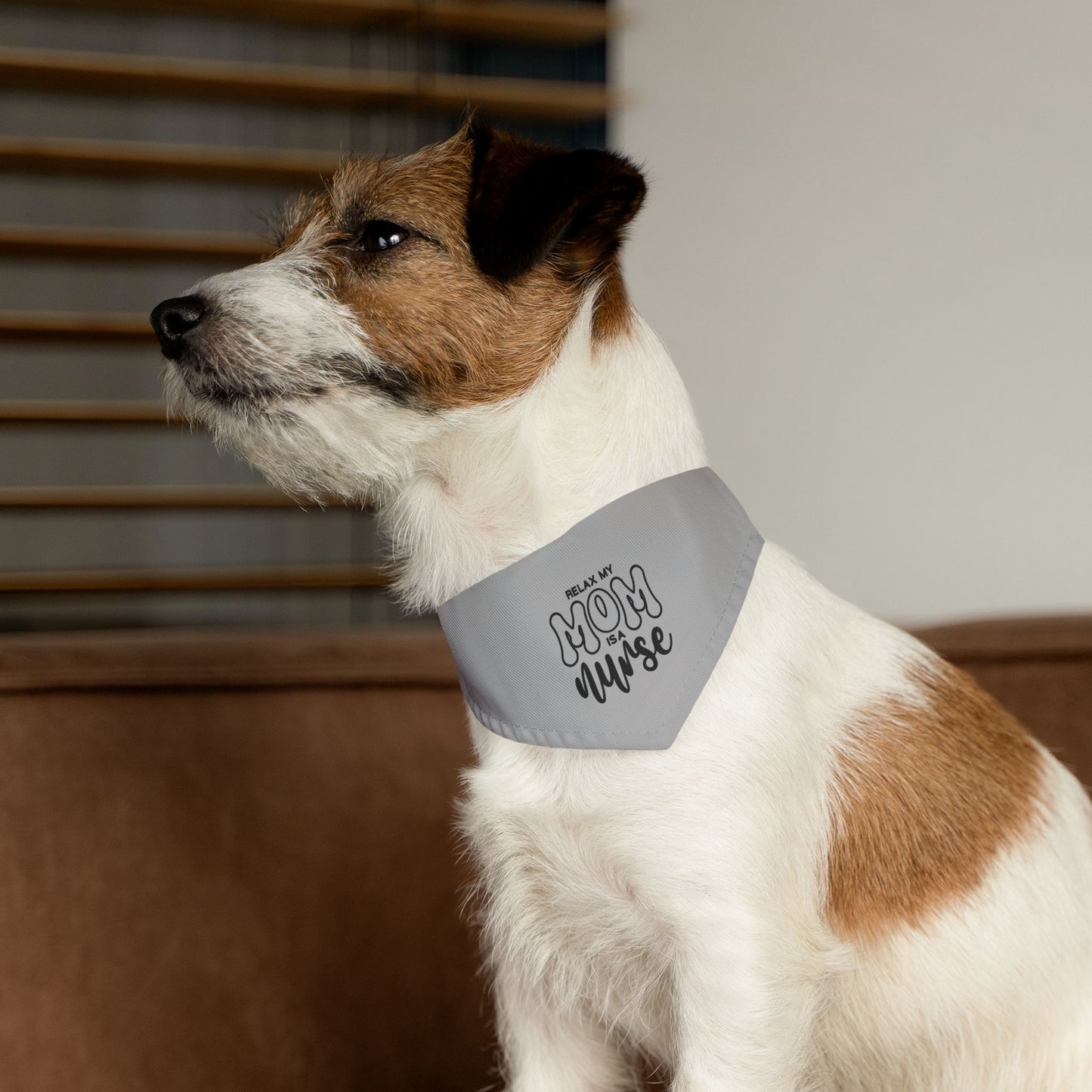 Relax My Mom is a Nurse Pet Bandana Collar