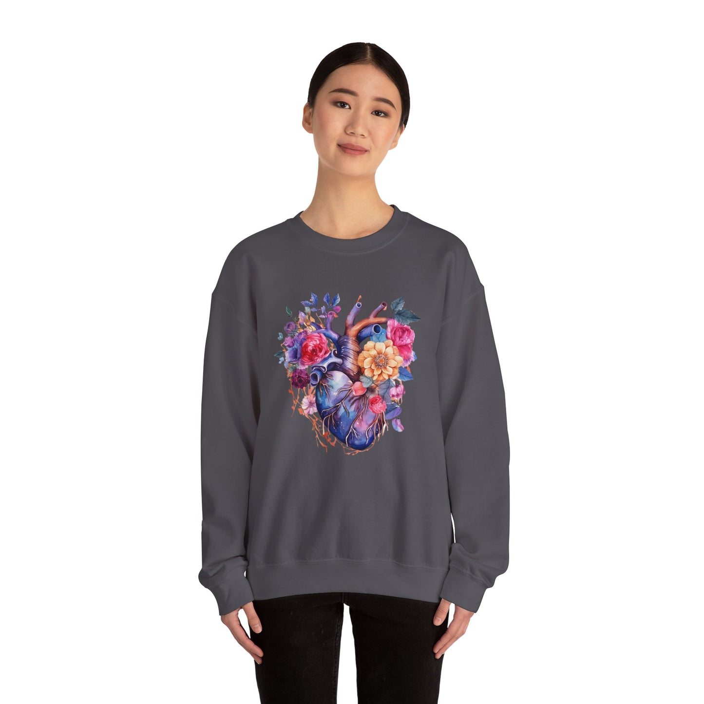 Heart = Unisex Midweight Softstyle Fleece Crewneck Sweatshirt