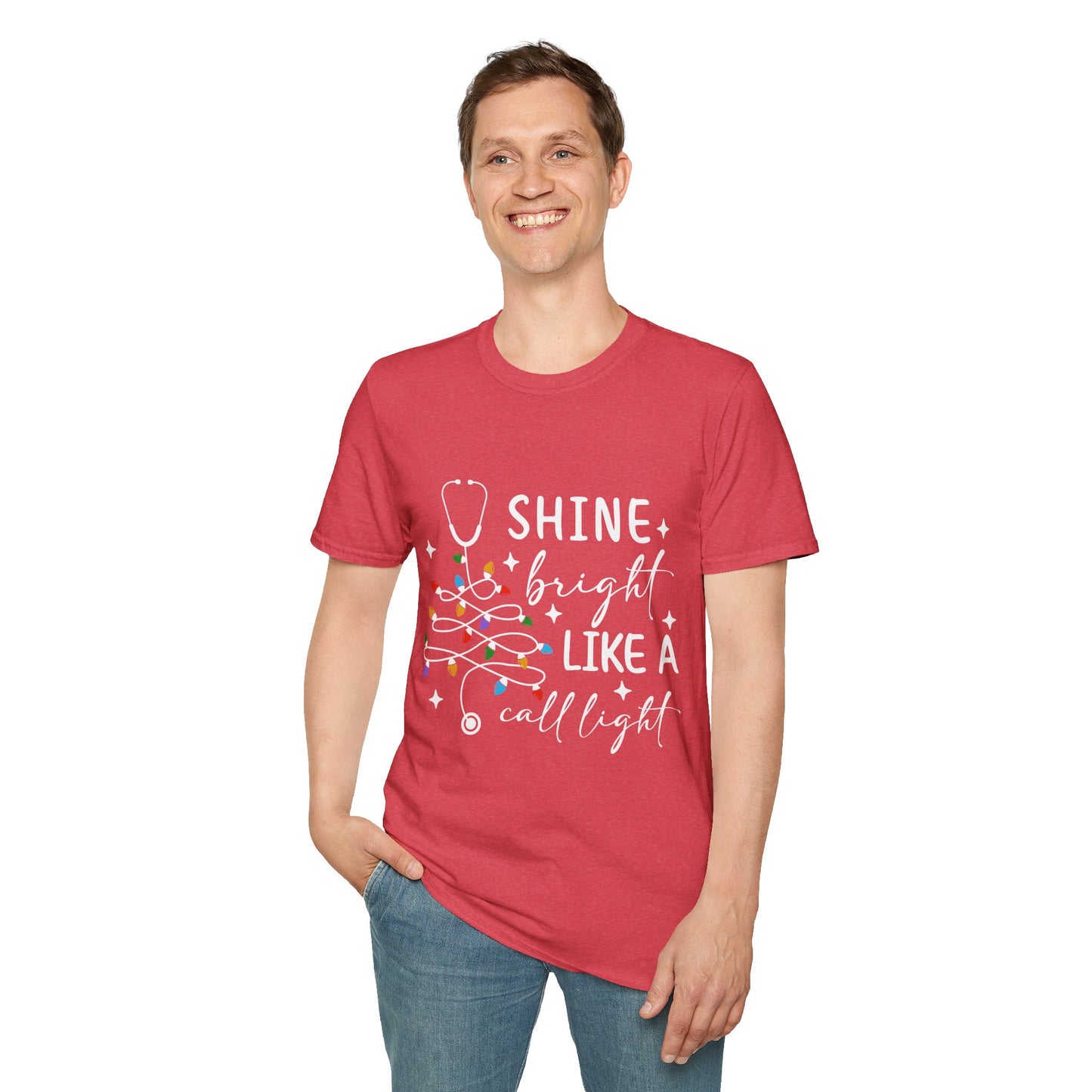 Christmas Medical Field Unisex T-Shirt - Shine Bright Like A Call Light