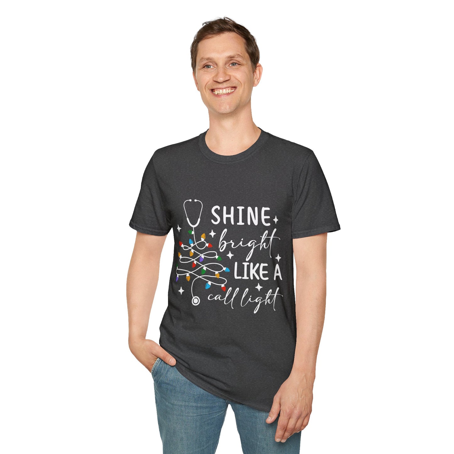 Christmas Medical Field Unisex T-Shirt - Shine Bright Like A Call Light