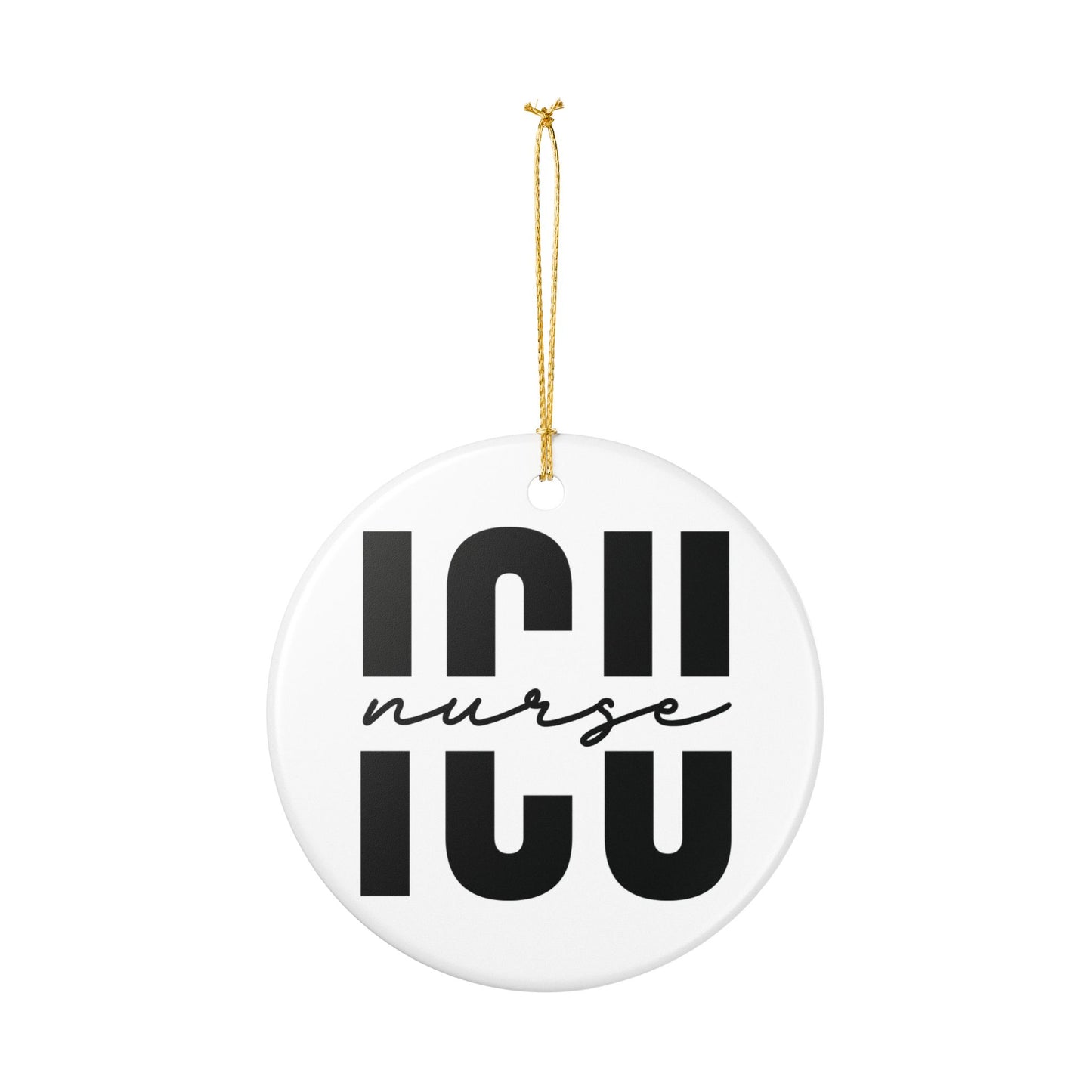 ICU Nurse Ceramic Holiday Ornament