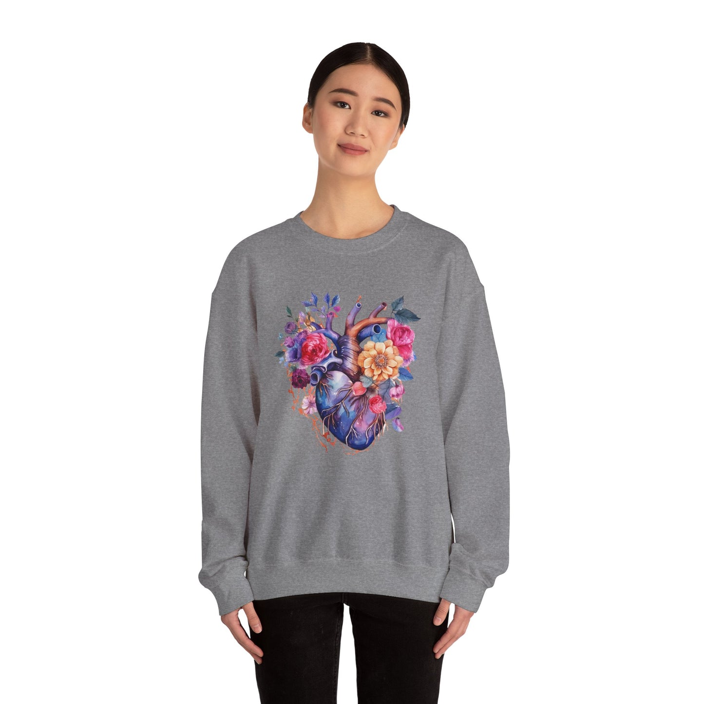 Heart = Unisex Midweight Softstyle Fleece Crewneck Sweatshirt