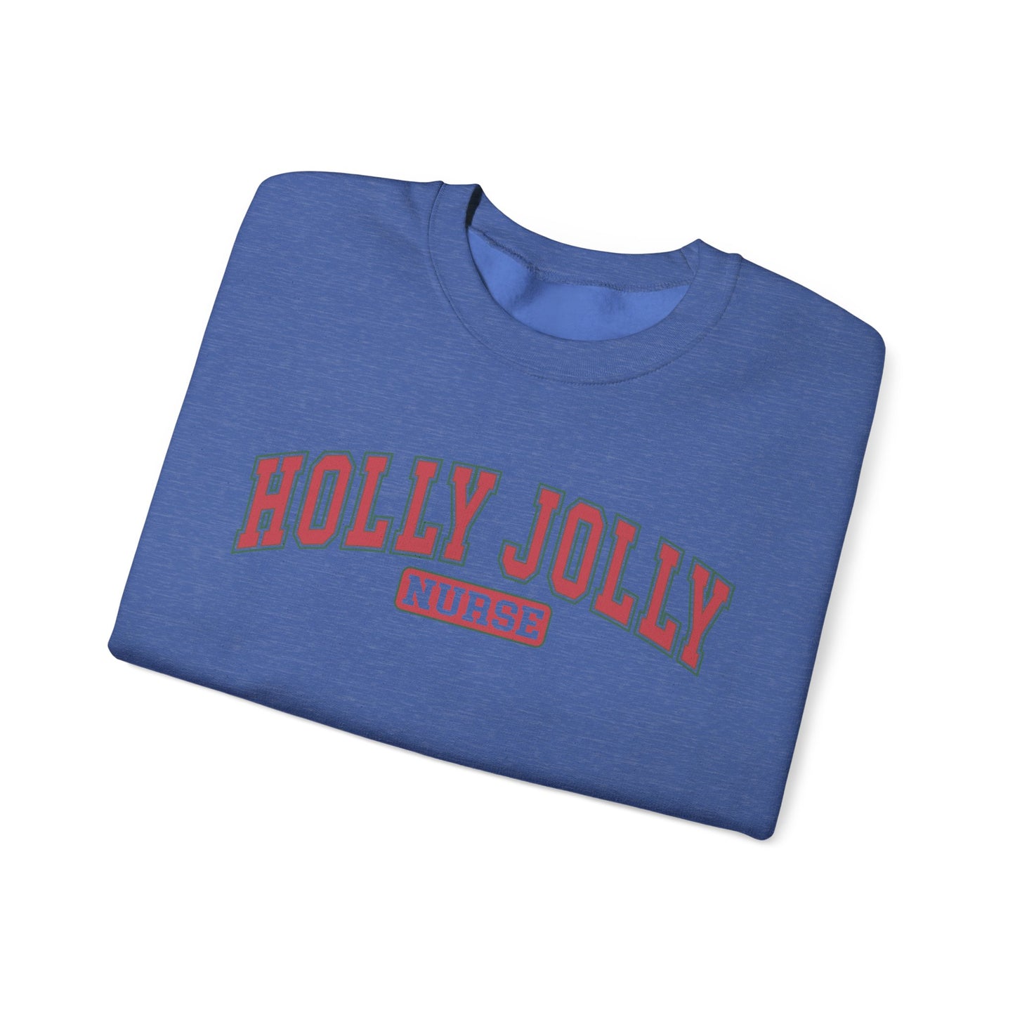 Holly Jolly Nurse Fleece Crewneck Sweatshirt