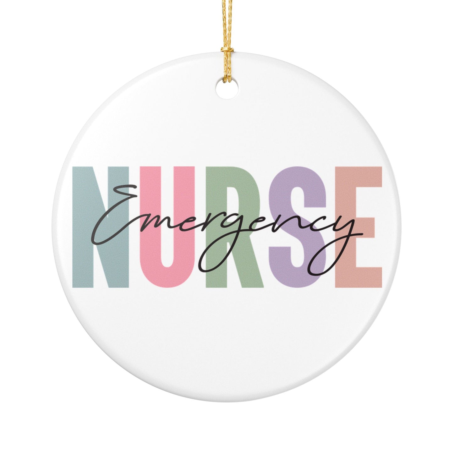 Nurse Emergency Ceramic Ornament