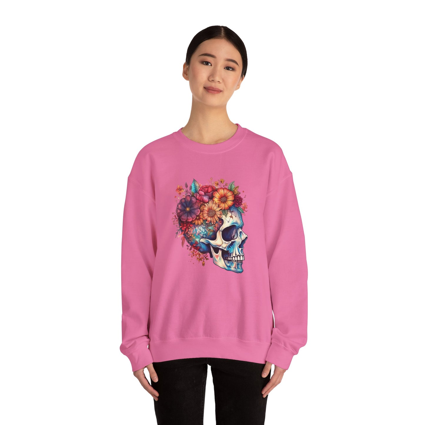 Skull - Unisex Midweight Softstyle Fleece Crewneck Sweatshirt