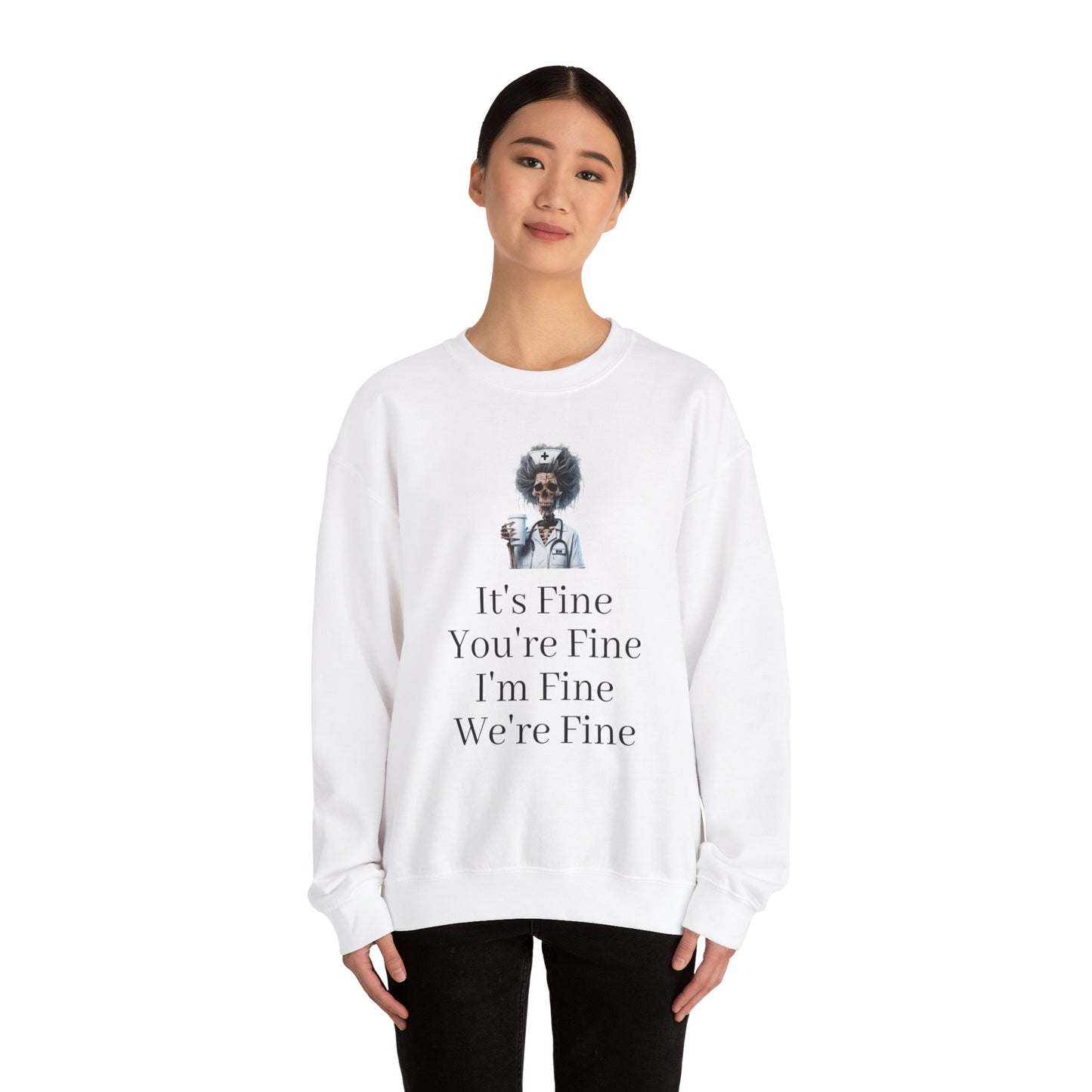 Skeleton Nurse Crewneck Sweatshirt