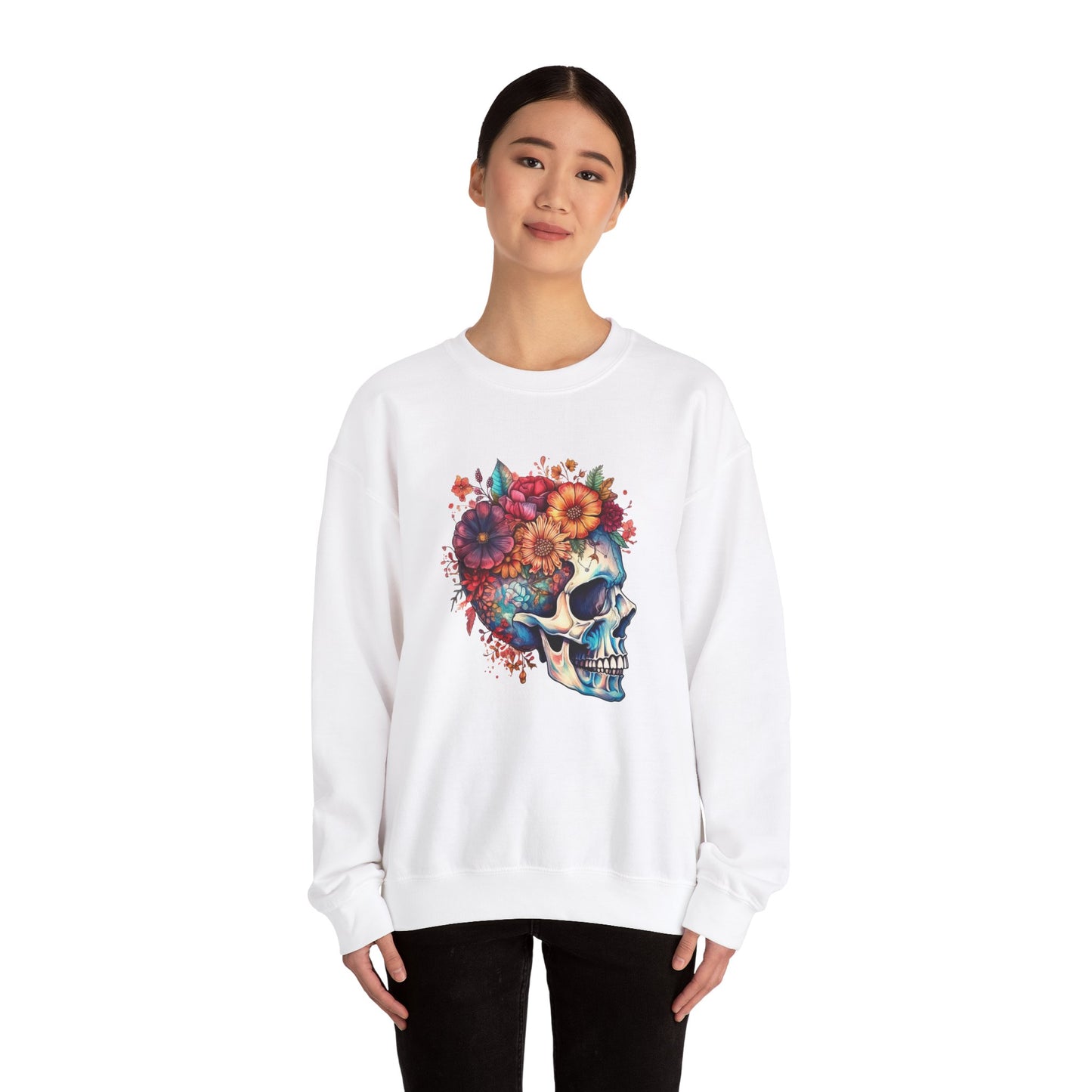 Skull - Unisex Midweight Softstyle Fleece Crewneck Sweatshirt