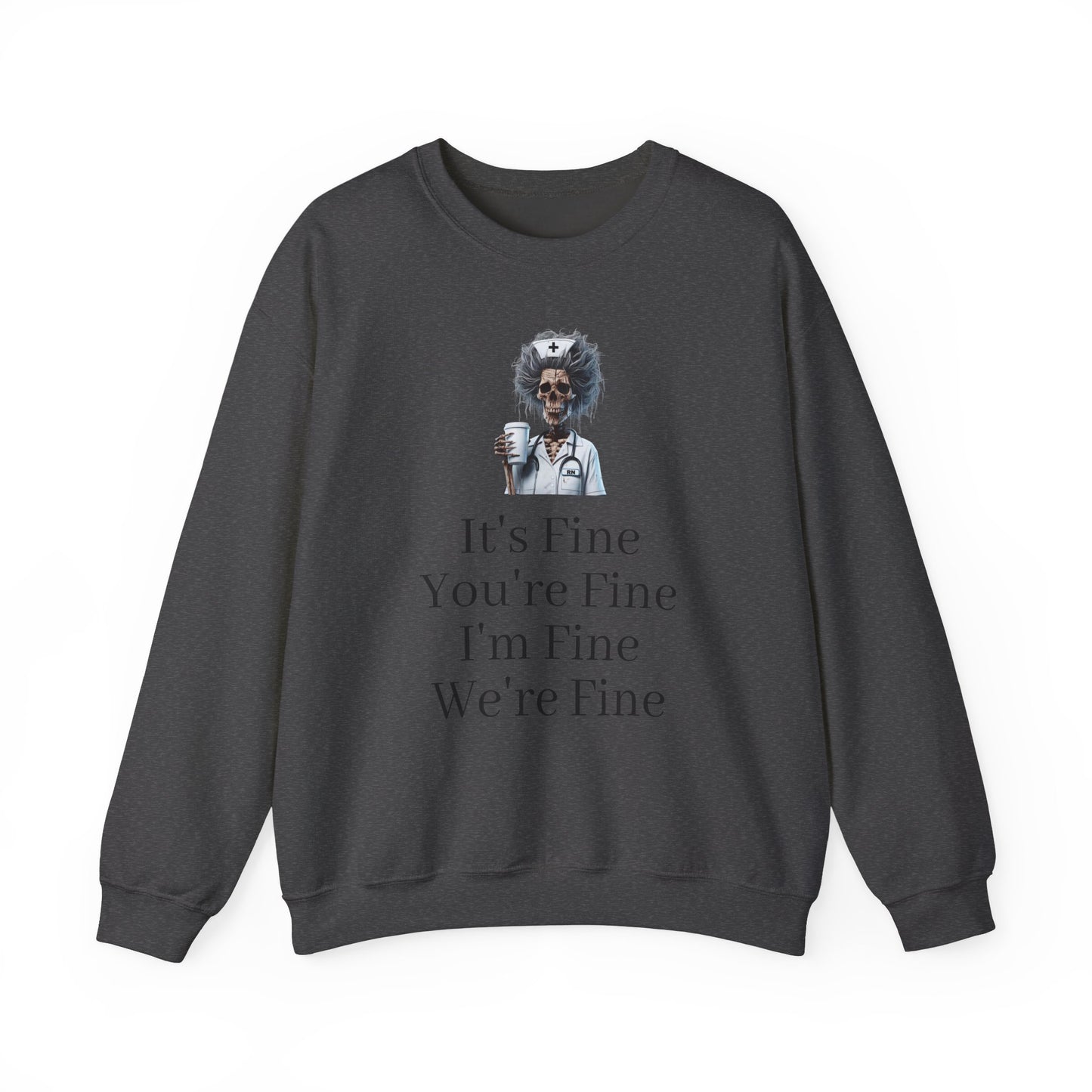 Skeleton Nurse Crewneck Sweatshirt