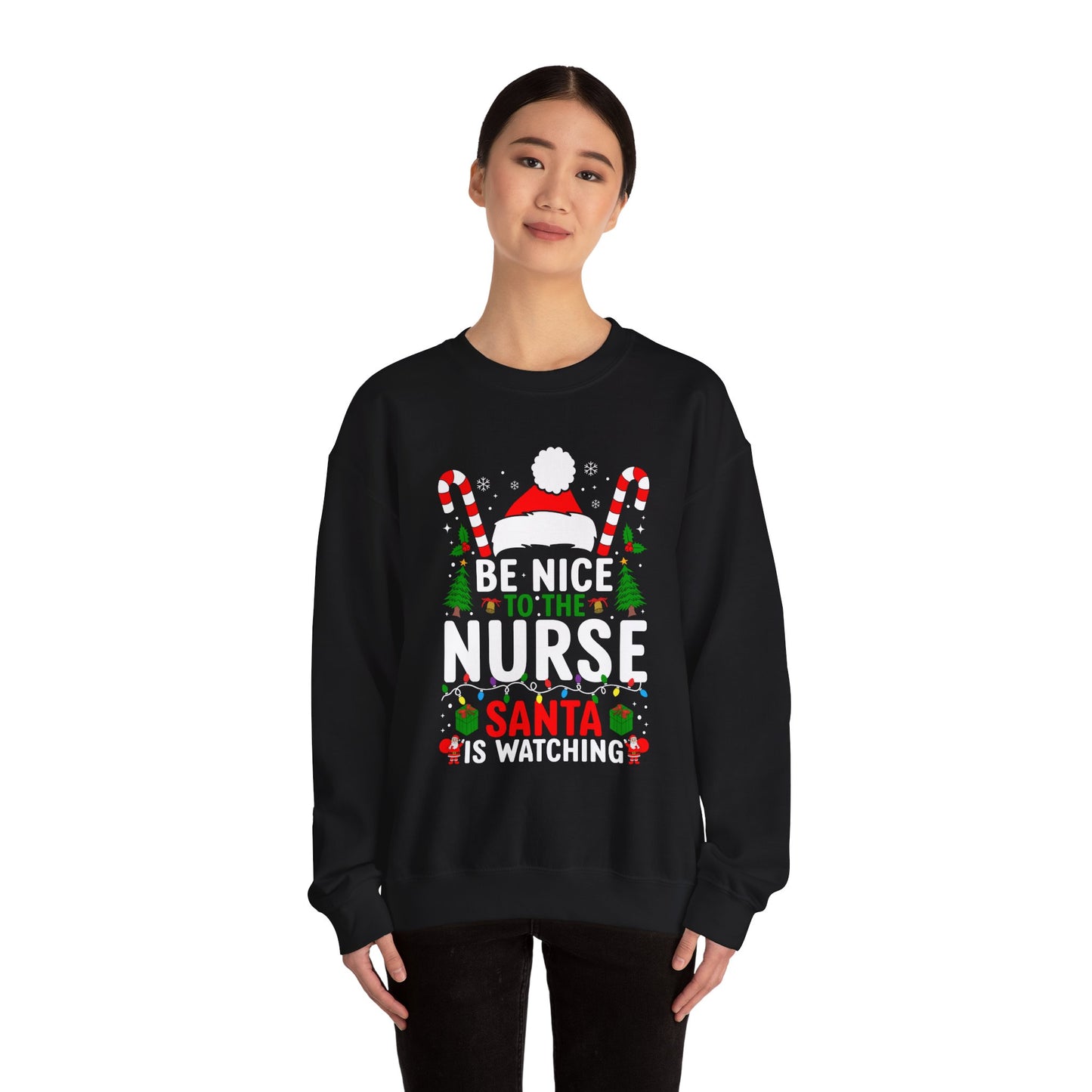 Santa is Watching - Unisex Midweight Softstyle Fleece Crewneck Sweatshirt