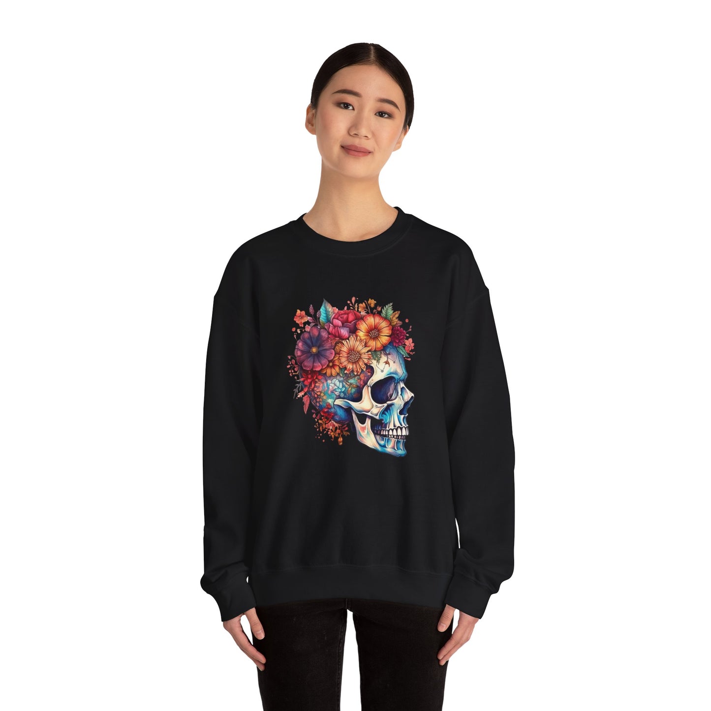 Skull - Unisex Midweight Softstyle Fleece Crewneck Sweatshirt