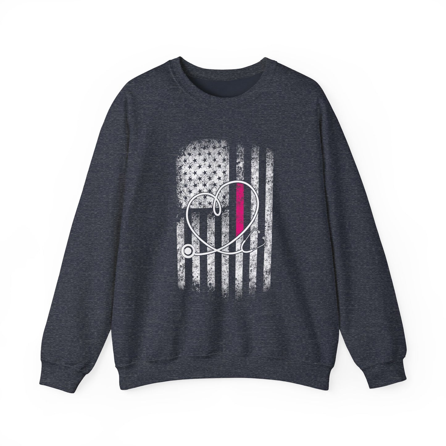 Flag/Stethoscope Crewneck Sweatshirt