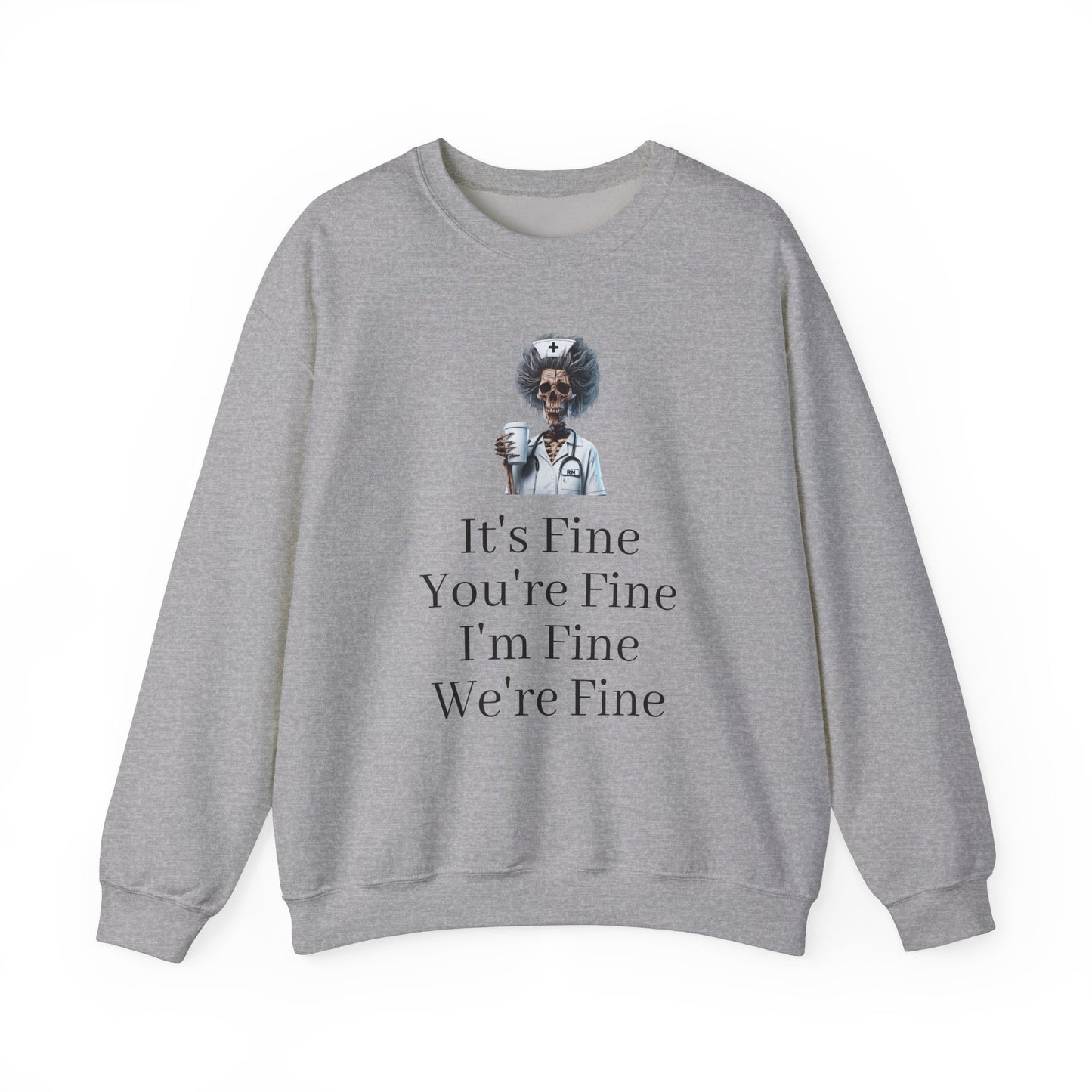 Skeleton Nurse Crewneck Sweatshirt