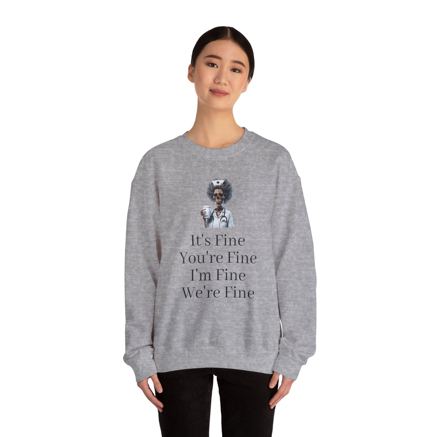 Skeleton Nurse Crewneck Sweatshirt