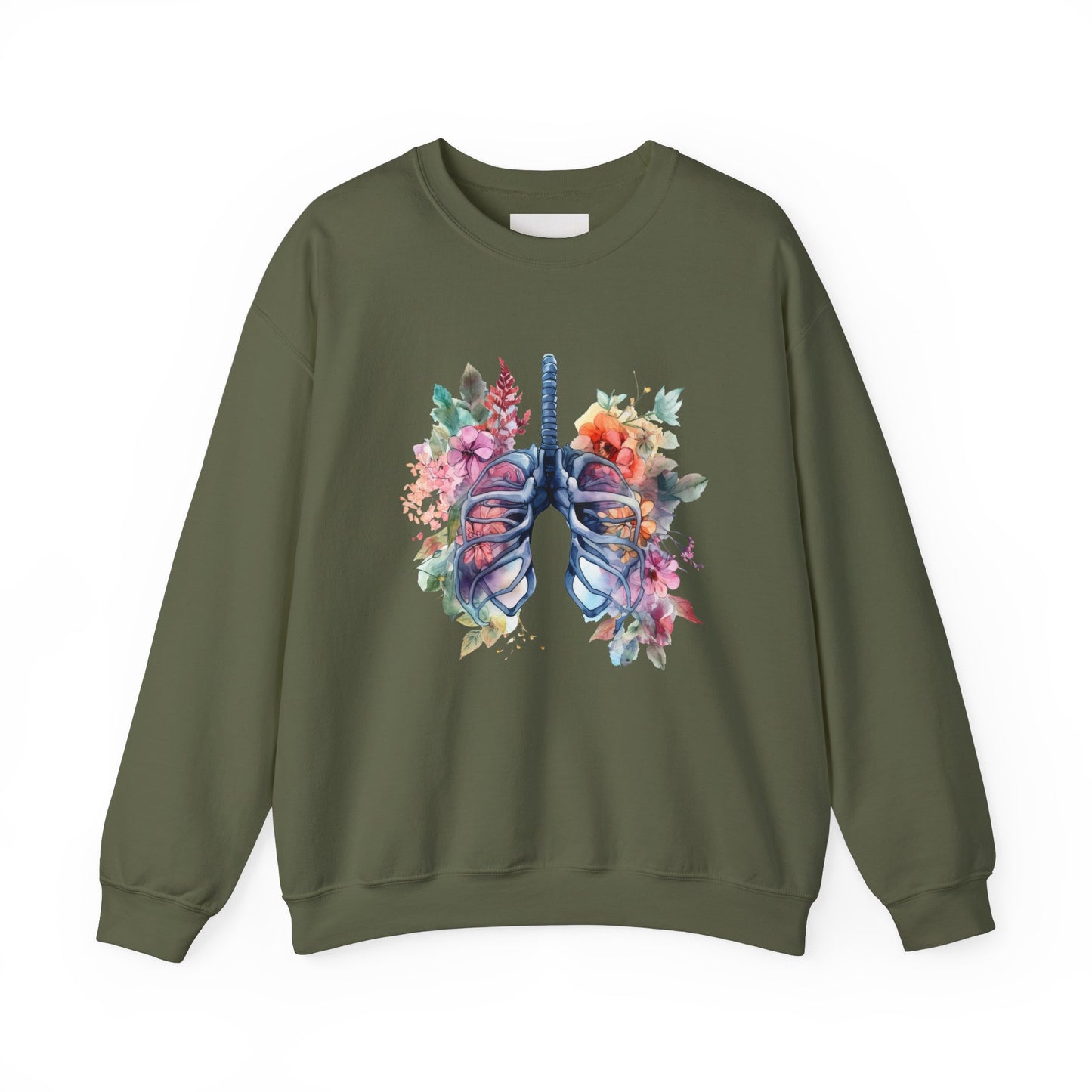 Flower Lungs - Unisex Midweight Softstyle Fleece Crewneck Sweatshirt