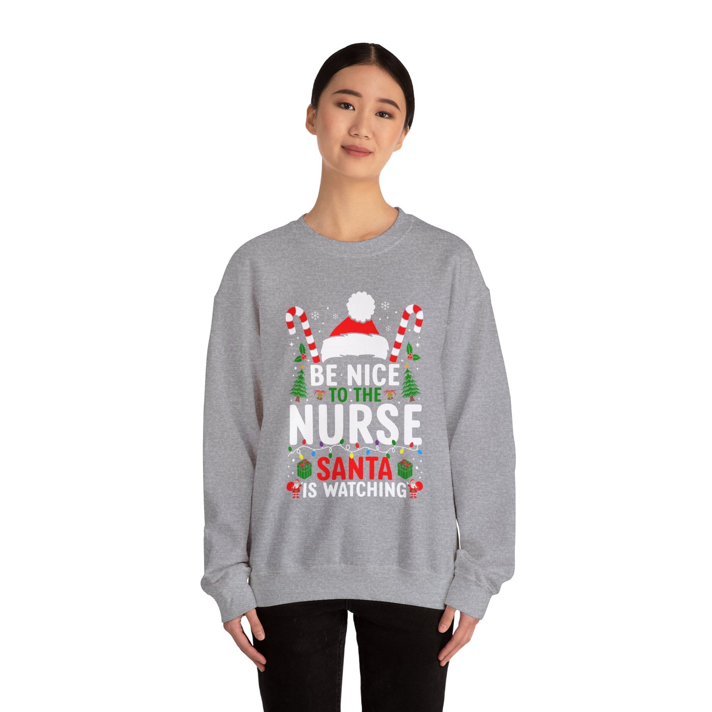 Santa is Watching - Unisex Midweight Softstyle Fleece Crewneck Sweatshirt