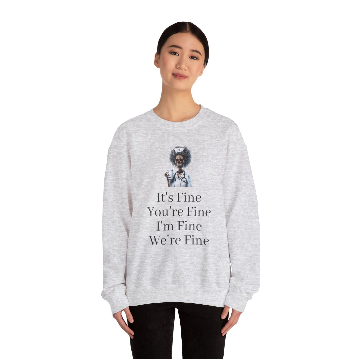 Skeleton Nurse Crewneck Sweatshirt