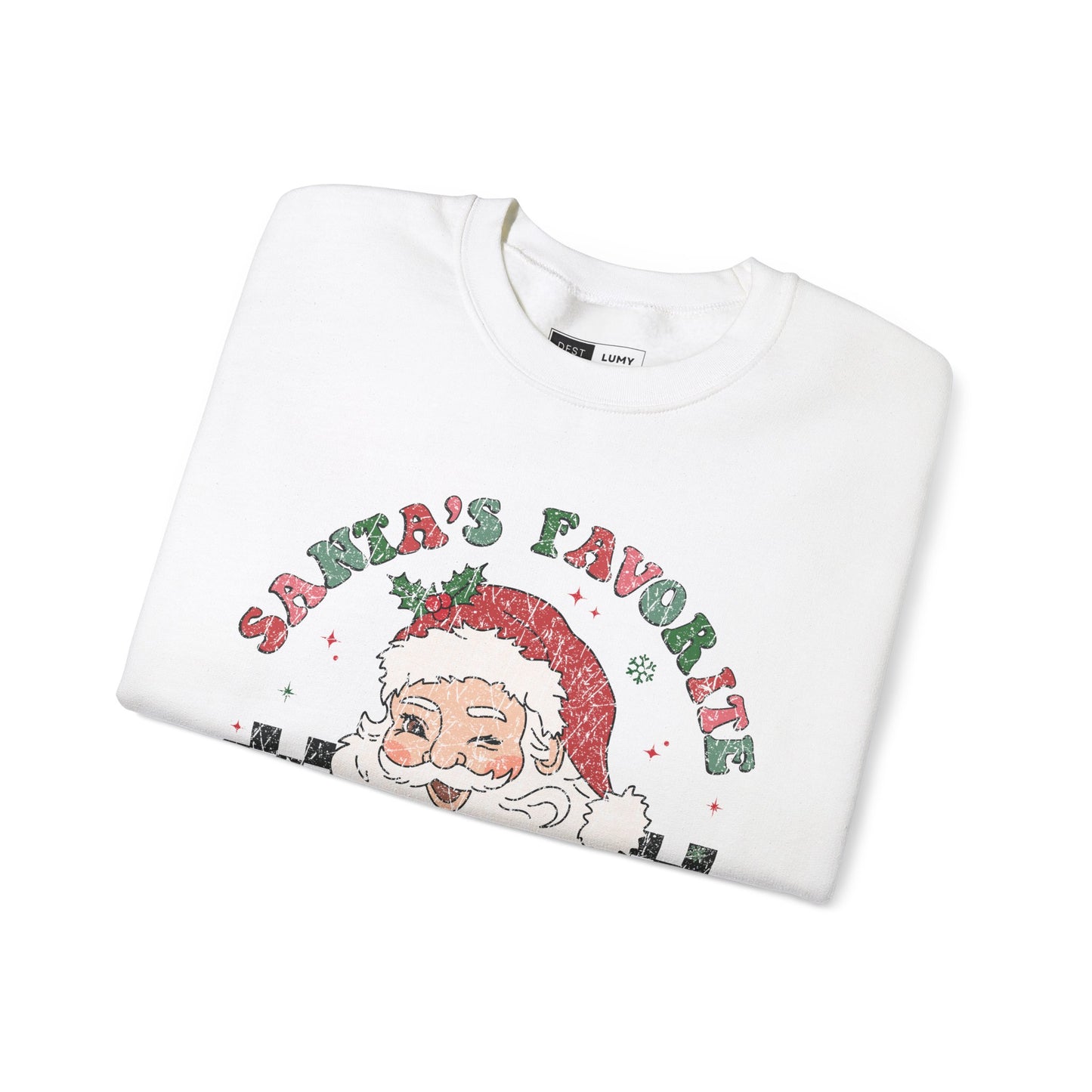 Santa's Favorite Nurse - Unisex Midweight Softstyle Fleece Crewneck Sweatshirt