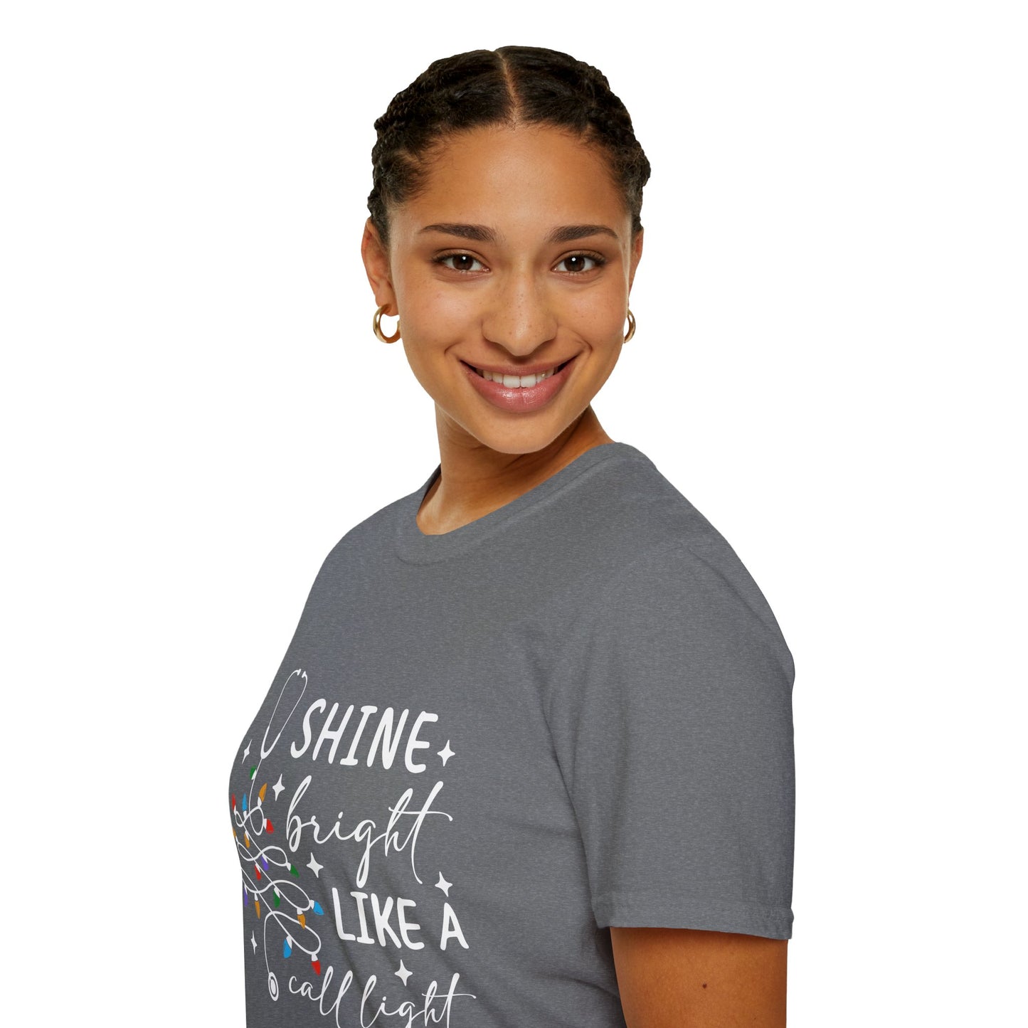 Christmas Medical Field Unisex T-Shirt - Shine Bright Like A Call Light