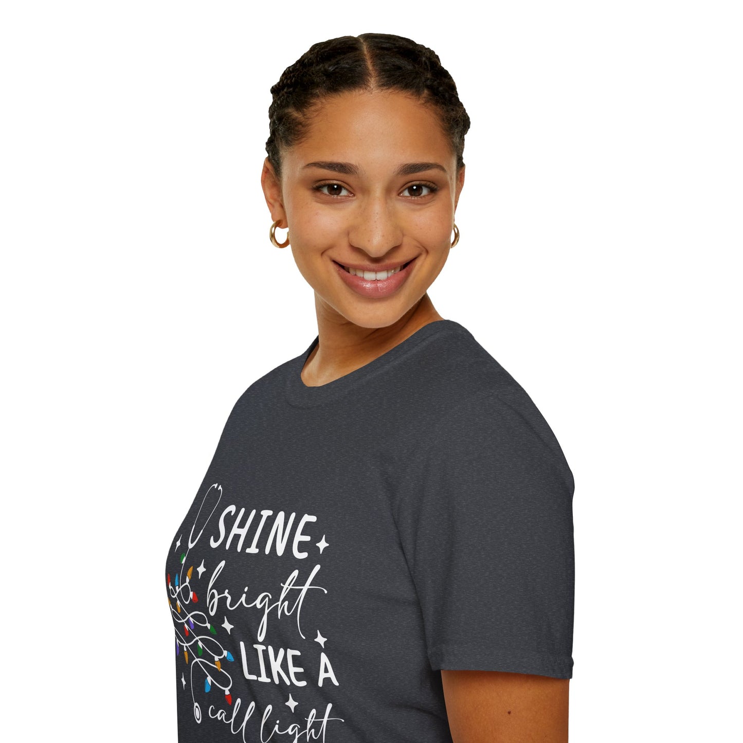 Christmas Medical Field Unisex T-Shirt - Shine Bright Like A Call Light