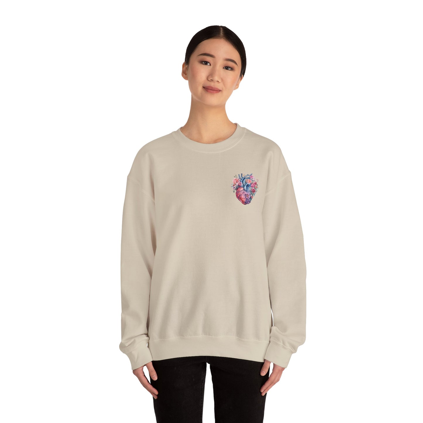 Heart - Unisex Midweight Softstyle Fleece Crewneck Sweatshirt