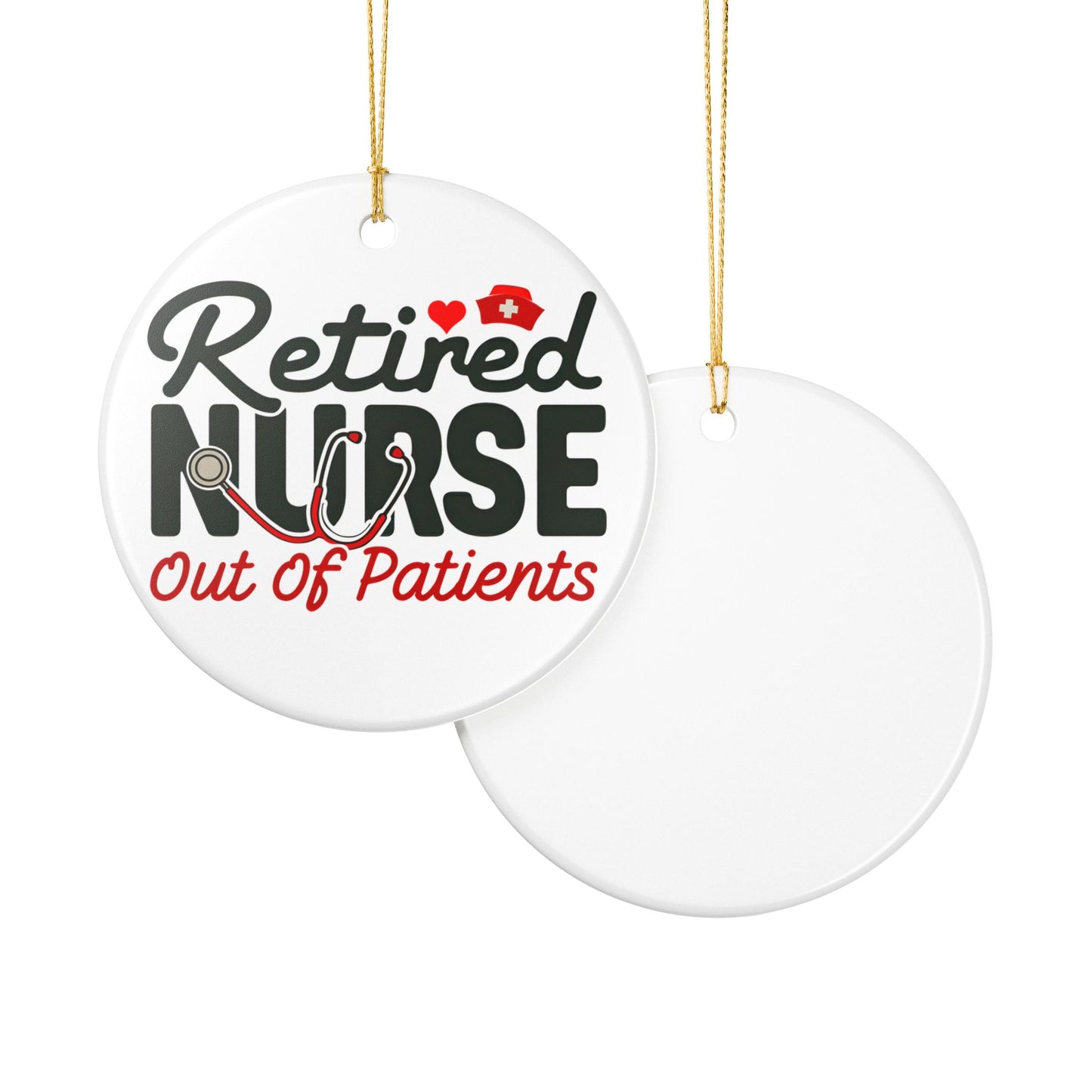 Retired Nurse Ceramic Ornament - Heartfelt Holiday Decoration