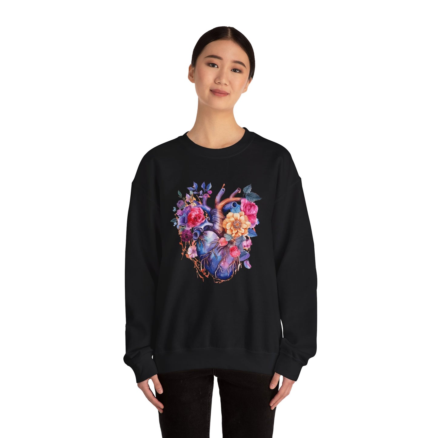 Heart = Unisex Midweight Softstyle Fleece Crewneck Sweatshirt