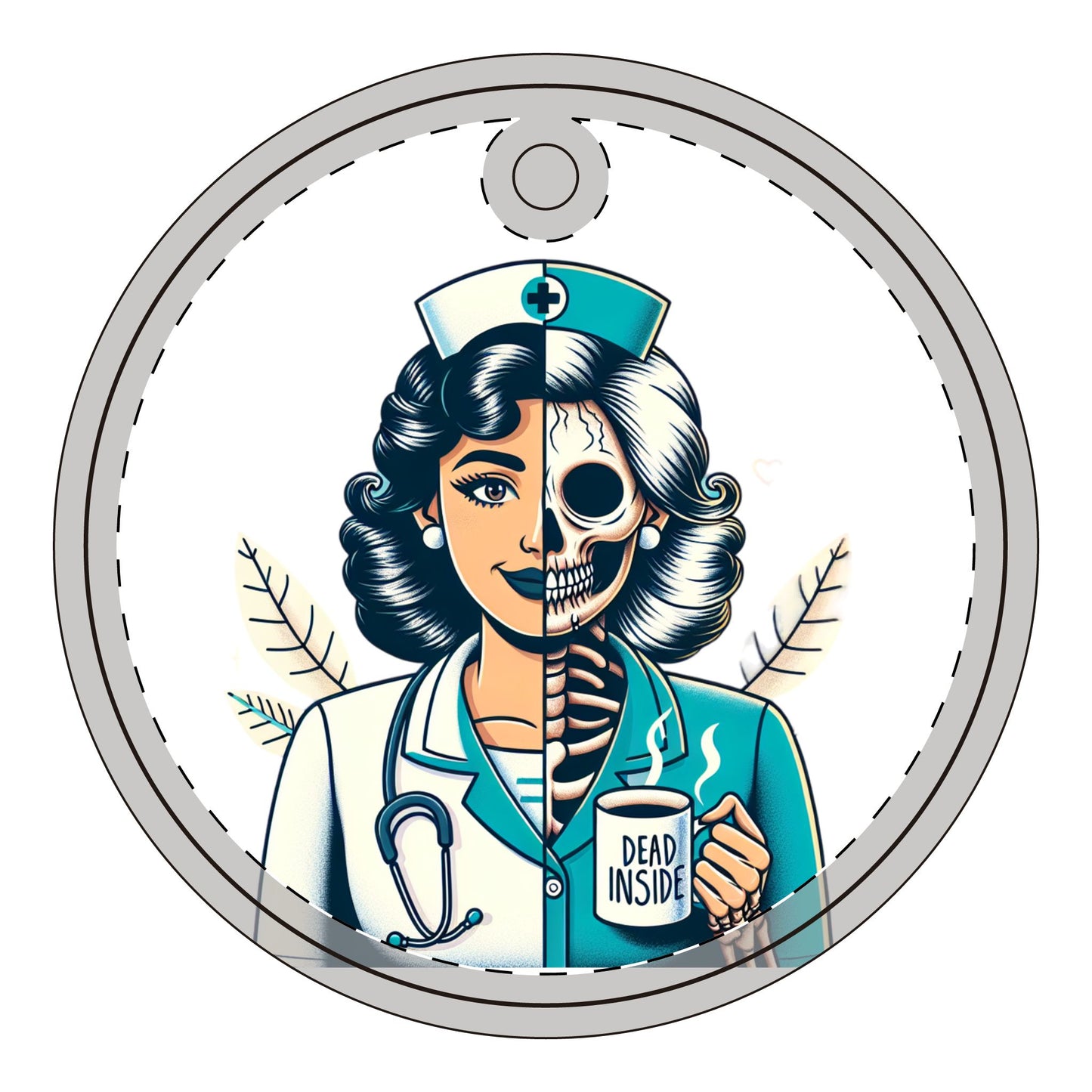 Dead Inside Nurse - Acrylic Ornament