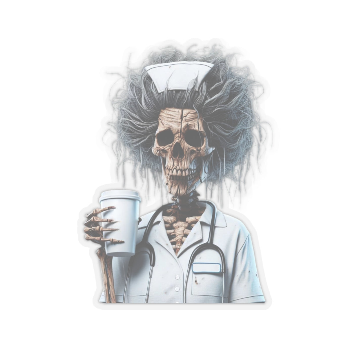 Skeleton Nurse Stickers