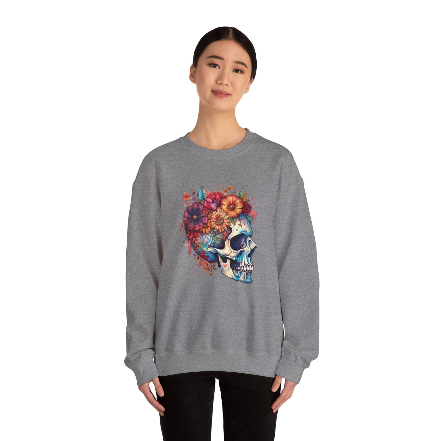 Skull - Unisex Midweight Softstyle Fleece Crewneck Sweatshirt