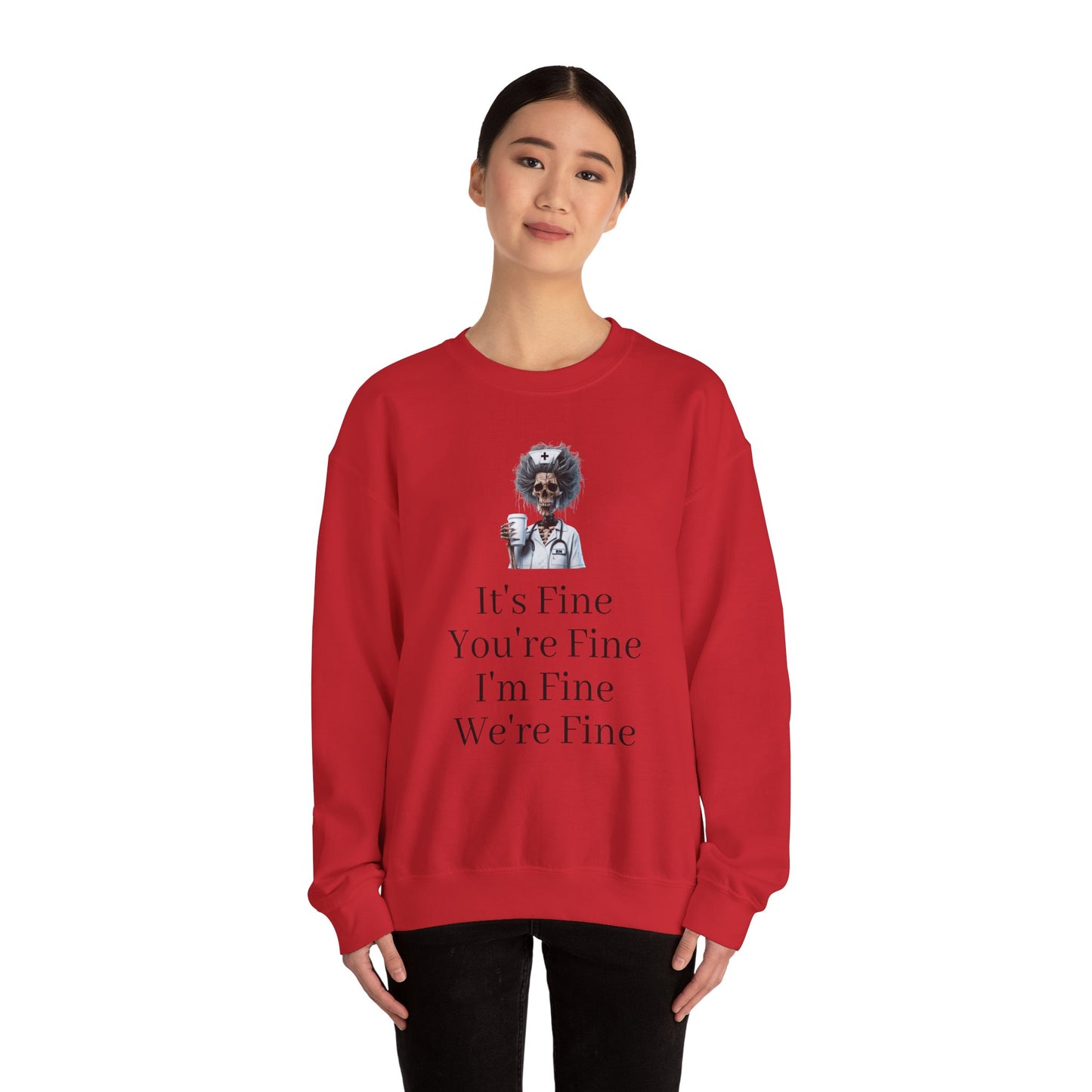 Skeleton Nurse Crewneck Sweatshirt