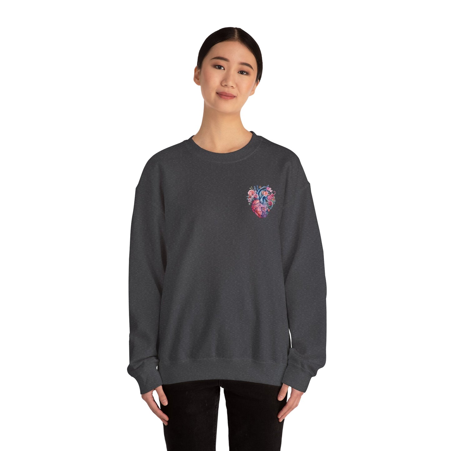 Heart - Unisex Midweight Softstyle Fleece Crewneck Sweatshirt